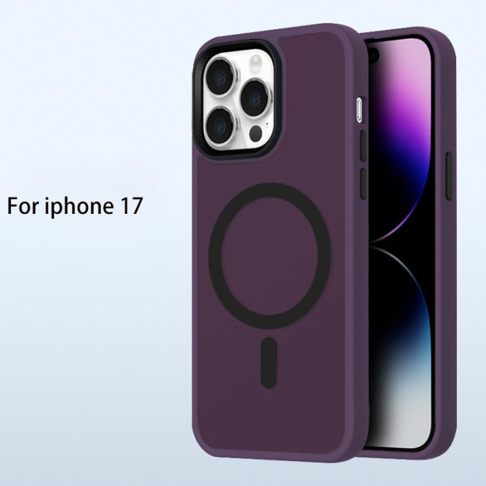 For iPhone 17 Air 17 Pro Max 16 15 14 13 12 11 Phone Case Frosted Magnetic Cover