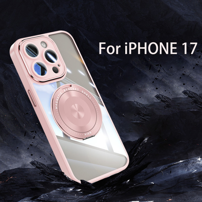 For iPhone 17 Air 17 Pro Max 16 15 14 13 12 Phone Case  Rotary Magnetic Bracket