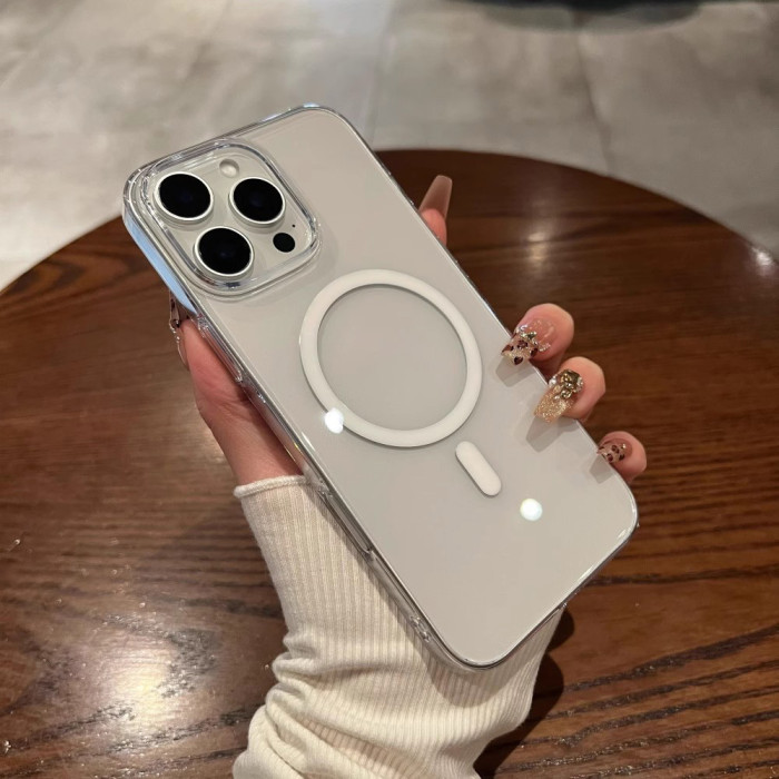 For iPhone 17 Air 17 Pro Max 16 15 14 13 12 11 Phone Case  Transparent Magnetic