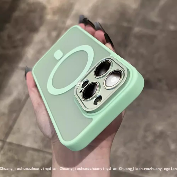 For iPhone 17 Air 17 Pro Max 16 15 14 13 12 11 Phone Case Magnetic Frosted Cover