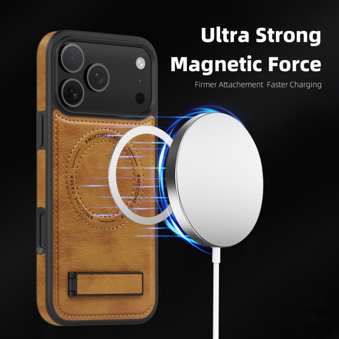 For Apple iPhone 17 Air 17 16 Pro Max 15 14 13 12 11 Phone Case Magnetic Leather