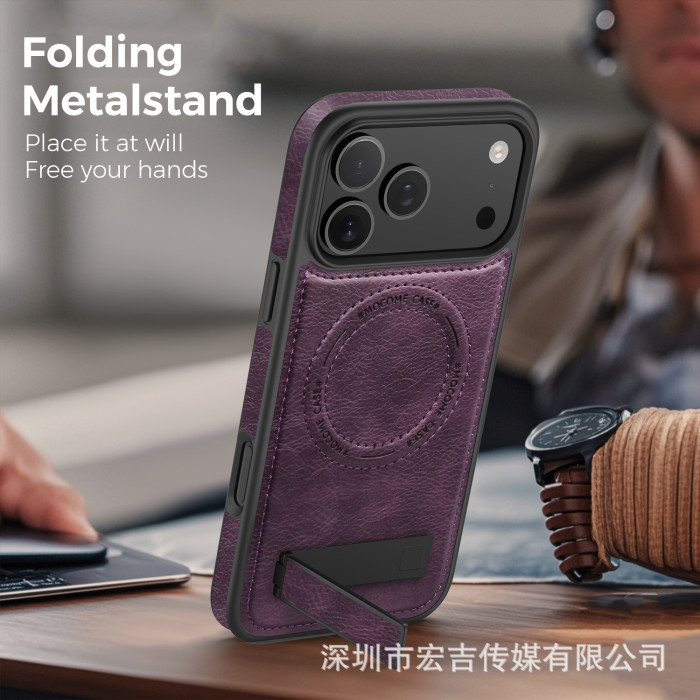 For Apple iPhone 17 Air 17 16 Pro Max 15 14 13 12 11 Phone Case Magnetic Leather
