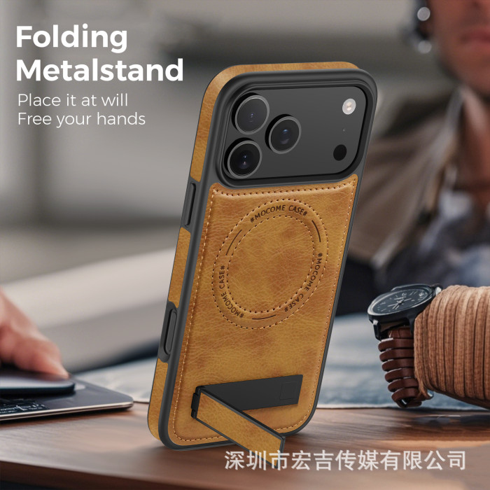 For Apple iPhone 17 Air 17 16 Pro Max 15 14 13 12 11 Phone Case Magnetic Leather