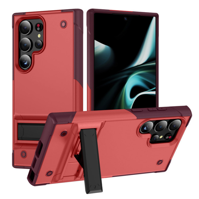 For Samsung S25 Ultra Edge S24 S23 S22 S21 A73 A54 5G Bracket Cover Phone Case