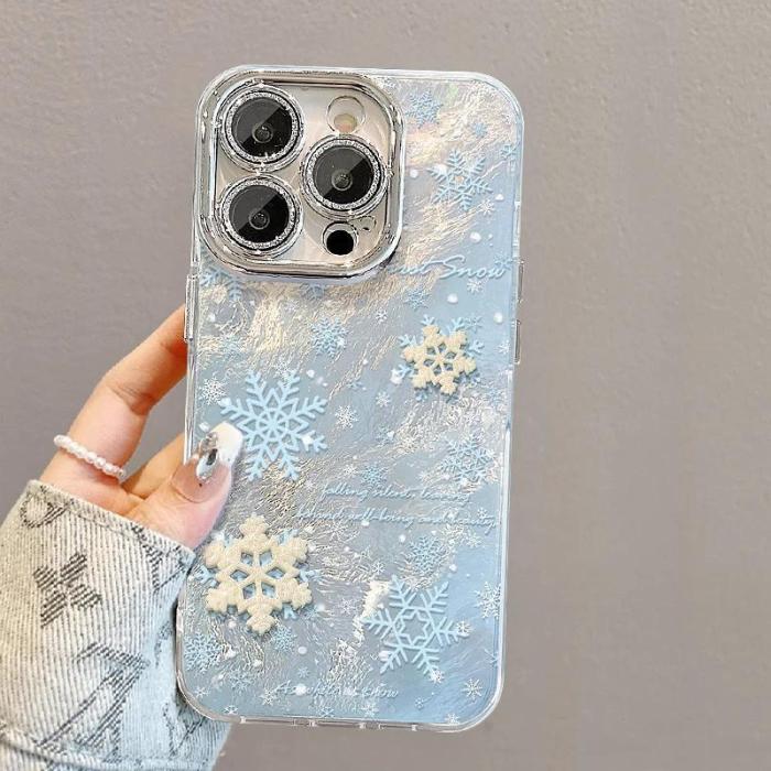 For iPhone 17 Air 17 Pro Max 16 15 14 13 12 11 XR  XS Phone Case Snowflake Cover