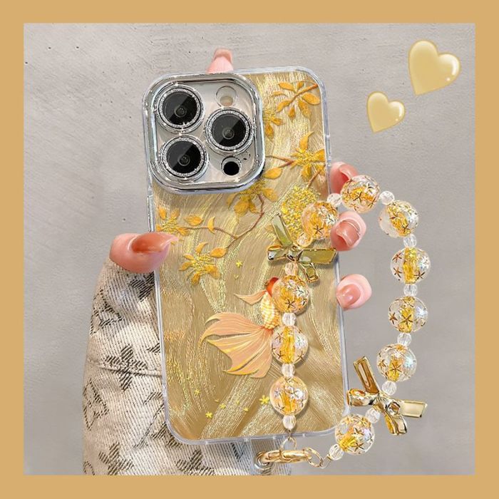 For iPhone 17 Air 17 Pro Max 16 15 14 13 12 11 XR 7 8 XS Phone Case Goldfish New