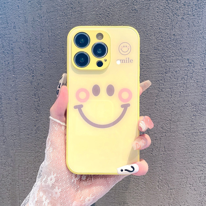 For iPhone 17 Air 17 Pro Max 16 15 14 13 12 11 XR XS 7 8 Phone Cover Smiley Face