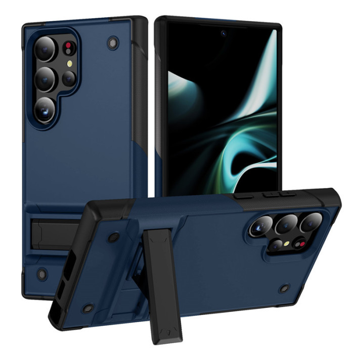 For Samsung S25 Ultra Edge S24 S23 S22 S21 A73 A54 5G Bracket Cover Phone Case