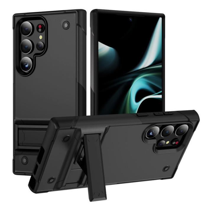 For Samsung S25 Ultra Edge S24 S23 S22 S21 A73 A54 5G Bracket Cover Phone Case