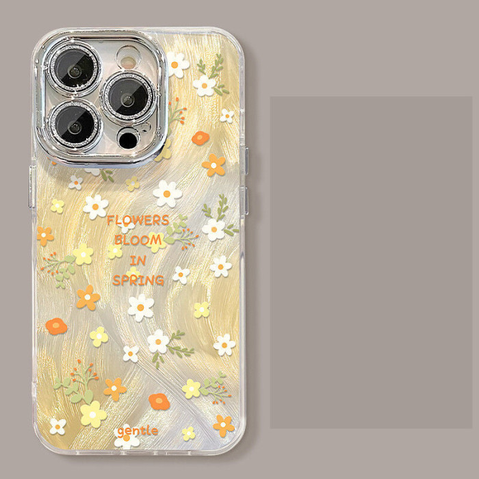 For iPhone 17 Air 17 Pro Max 16 15 14 13 12 11 Phone Case Floral luxury Lanyard
