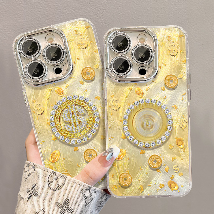 For iPhone 17 Air 17 Pro Max 16 15 14 13 12 11 XR 7 Phone Case Creative Rotating