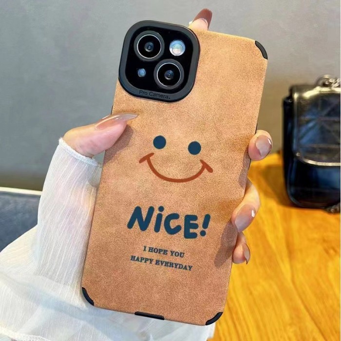 For iPhone 17 Air 17 Pro Max 16 15 14 13 12 11 XR XS Phone Case Smiley Face New