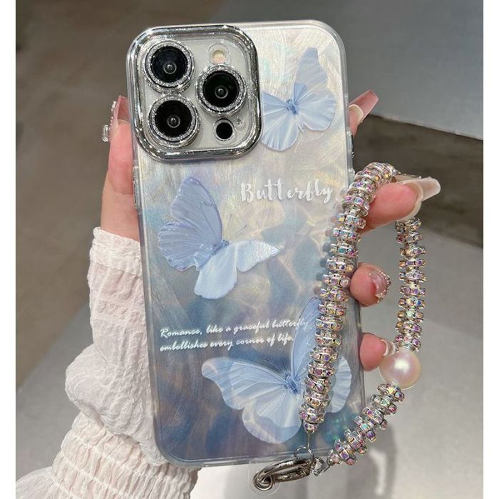 For iPhone 17 Air 17 Pro Max 16 15 14 13 12 11 XR Phone Case Fashion Butterfly