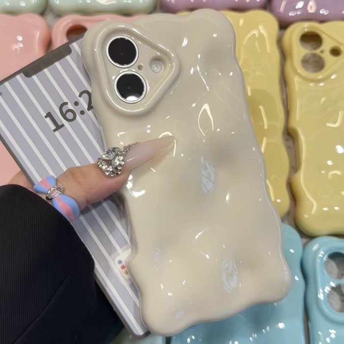 For iPhone 17 Air 17 Pro Max 16 15 14 13 12 11 Phone Cover Cloud Wave irregular
