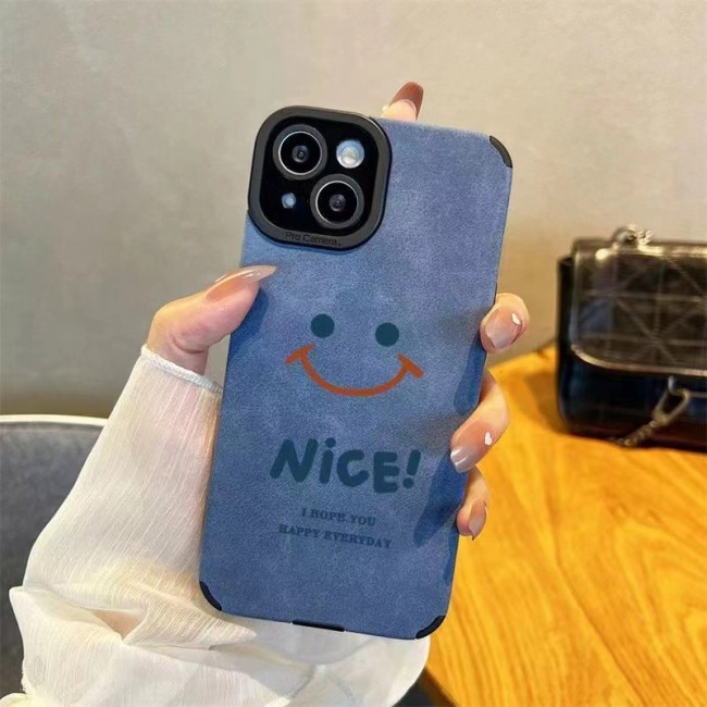 For iPhone 17 Air 17 Pro Max 16 15 14 13 12 11 XR XS Phone Case Smiley Face New