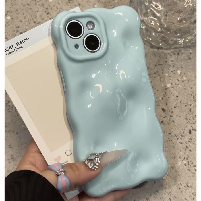 For iPhone 17 Air 17 Pro Max 16 15 14 13 12 11 Phone Cover Cloud Wave irregular