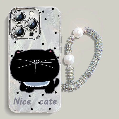 For iPhone 17 Air 17 Pro Max 16 15 14 13 12 11 XR XS Phone Case Cute Dot Cat New