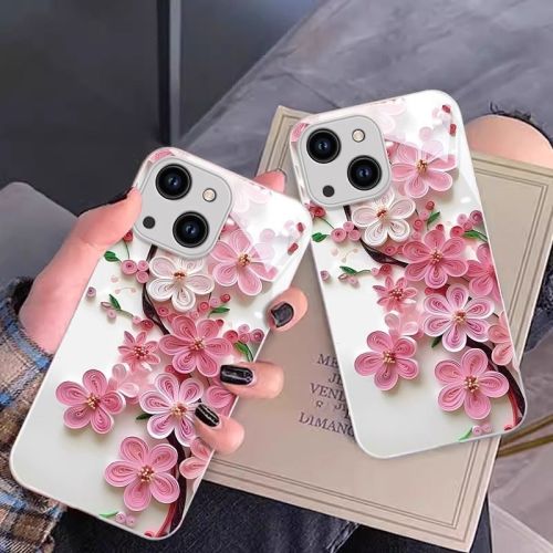 For iPhone 17 Air 17 Pro Max 16 15 14 13 12 11 XR 7 XS Phone Case Peach Blossom