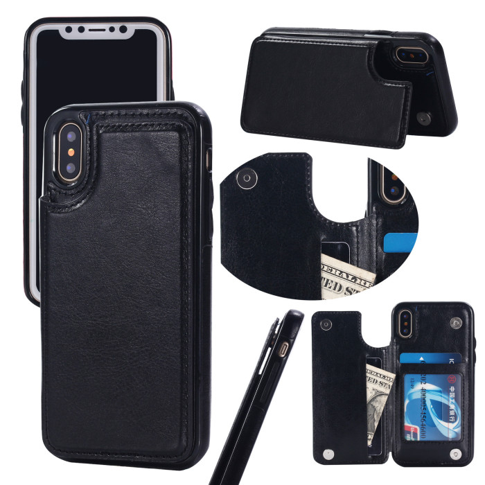 For iPhone 17 Air 17 Pro Max 16 15 14 13 12 11 XR XS 8 Phone Case Wallet Leather