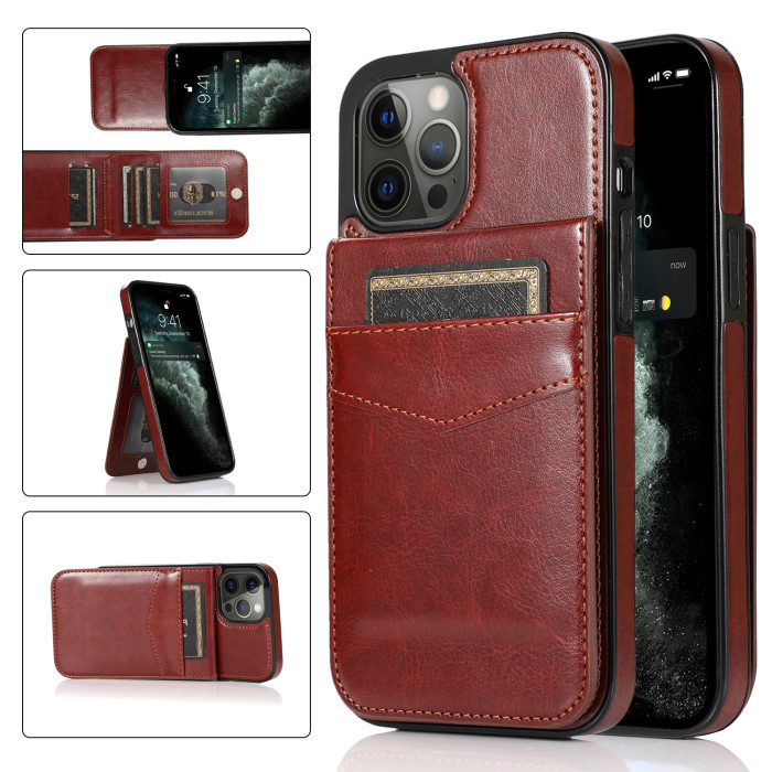 For iPhone 17 Air 17 Pro Max 16 15 14 13 12 11 XR 7 8 Phone Case  Leather Wallet