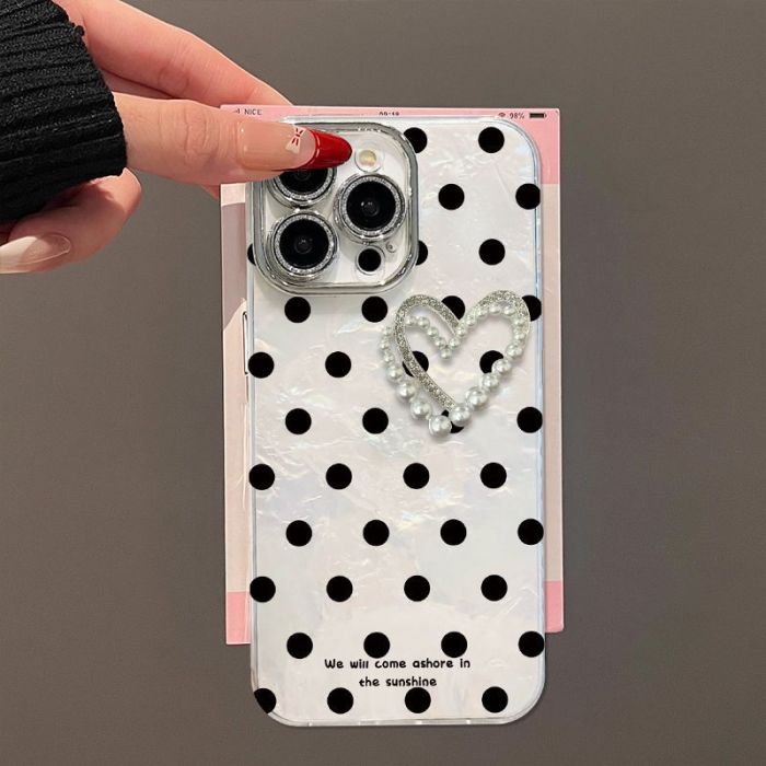 For iPhone 17 Air 17 Pro Max 16 15 14 13 12 11 Phone Cover Polka Dot Fashion New