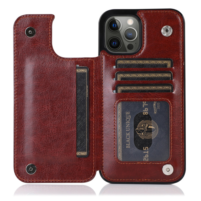 For iPhone 17 Air 17 Pro Max 16 15 14 13 12 11 XR 7 XS Phone Case Wallet Leather