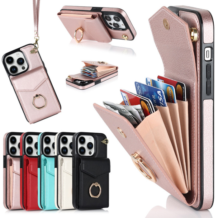 For iPhone 17 Air 17 Pro Max 16 15 14 13 12 11 XR 8 XS Phone Case Wallet Leather