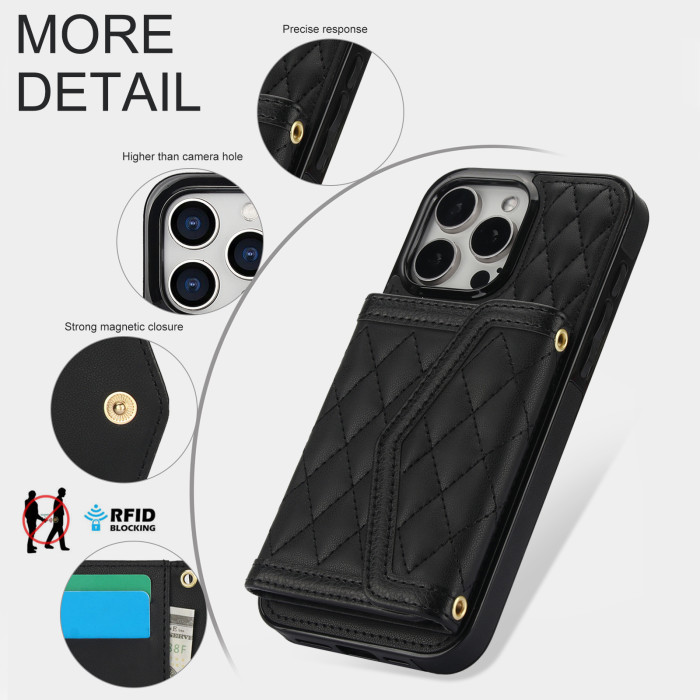 For iPhone 17 Air 17 Pro Max 16 15 14 13 12 11 XR 7 8 Phone Case  Classic Wallet