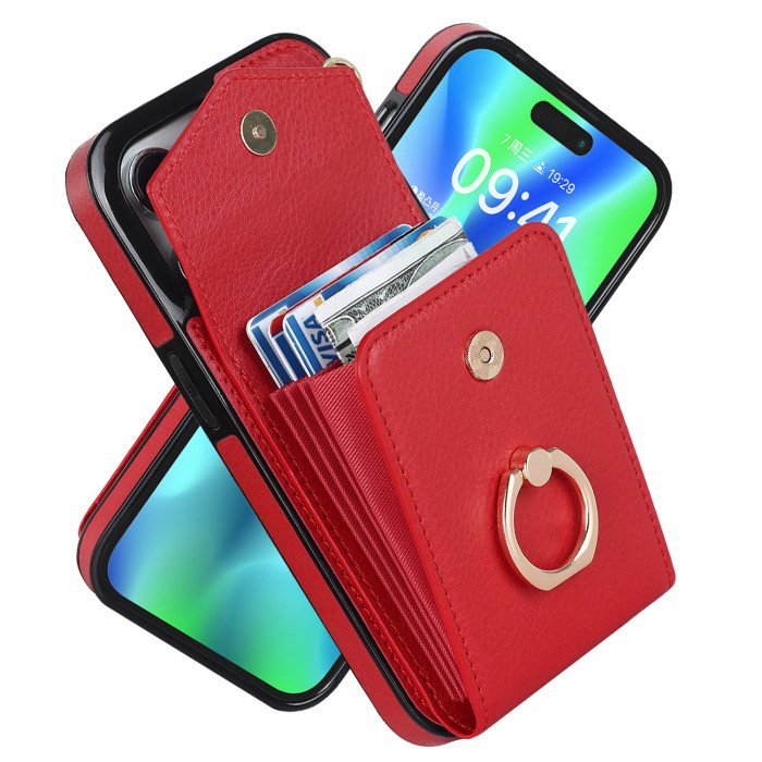 For iPhone 17 Air 17 Pro Max 16 15 14 13 12 11 XR 8 XS Phone Case Wallet Leather