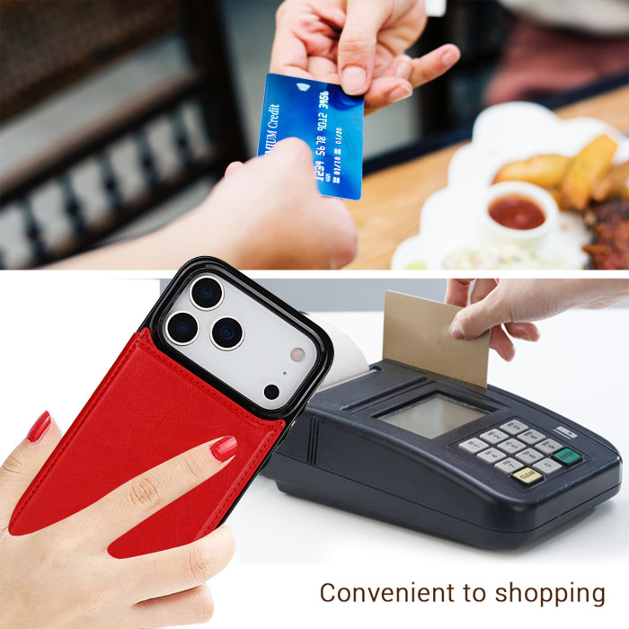 For iPhone 17 Air 17 Pro Max 16 15 14 13 12 11 XR XS 8 Phone Case Wallet Leather