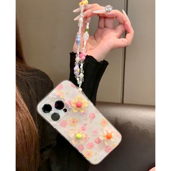 For iPhone 17 Air 17 Pro Max 16 15 14 13 12 11 XR XS Phone Case 3D Flower Cover