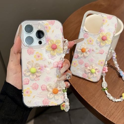 For iPhone 17 Air 17 Pro Max 16 15 14 13 12 11 XR XS Phone Case 3D Flower Cover