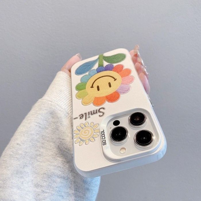 For iPhone 17 Air 17 Pro Max 16 15 14 13 12 11 XR XS Phone Case Color Sunflower