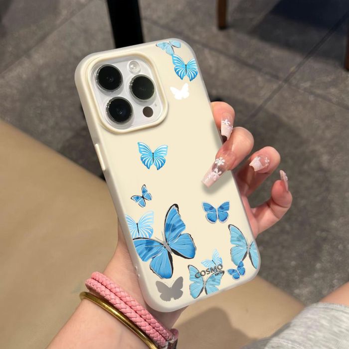 For iPhone 17 Air 17 Pro Max 16 15 14 13 12 11 XR Phone Case Advanced Butterfly