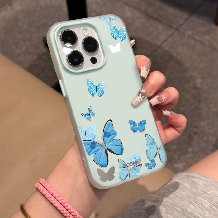 For iPhone 17 Air 17 Pro Max 16 15 14 13 12 11 XR Phone Case Advanced Butterfly