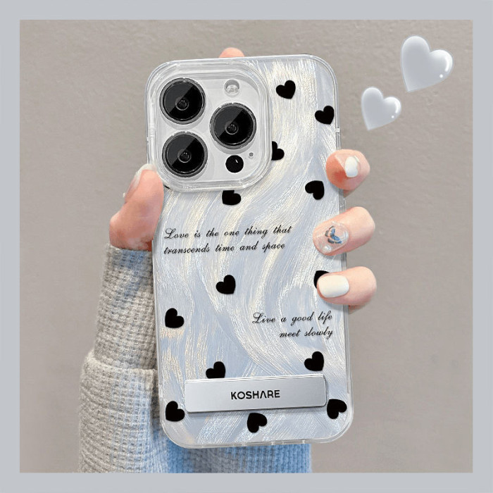 For iPhone 17 Air 17 Pro Max 16 15 14 13 12 11 XR XS Phone Case Dot Bow Bracelet