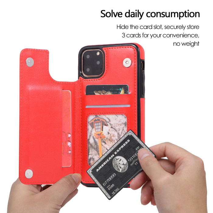 For iPhone 17 Air 17 Pro Max 16 15 14 13 12 11 XR 7 XS Phone Case Wallet Leather