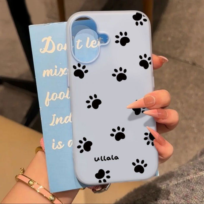 For iPhone 17 Air 17 Pro Max 16 15 14 13 12 11 Phone Case  Dog Paw Print Cover
