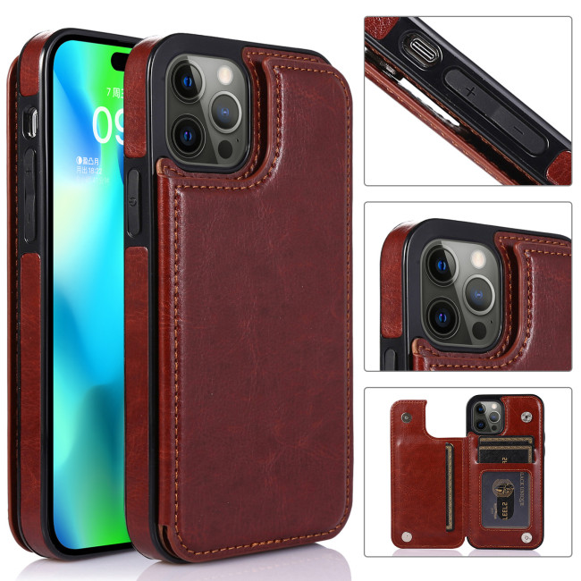 For iPhone 17 Air 17 Pro Max 16 15 14 13 12 11 XR 7 XS Phone Case Wallet Leather