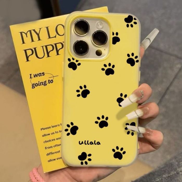 For iPhone 17 Air 17 Pro Max 16 15 14 13 12 11 Phone Case  Dog Paw Print Cover
