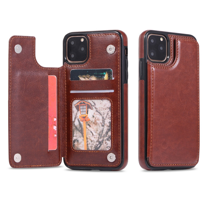 For iPhone 17 Air 17 Pro Max 16 15 14 13 12 11 XR 7 XS Phone Case Wallet Leather