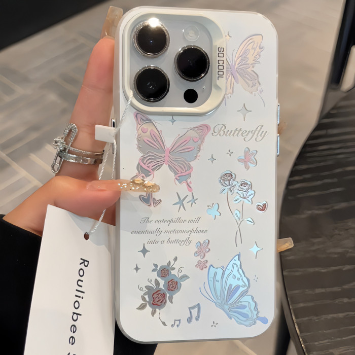 For iPhone 17 Air 17 Pro Max 16 15 14 13 12 11 Phone Case Fashion Butterfly New