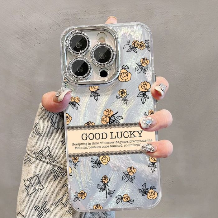For iPhone 17 Air 17 Pro Max 16 15 14 13 12 11 XR XS Phone Case  Yellow Roses