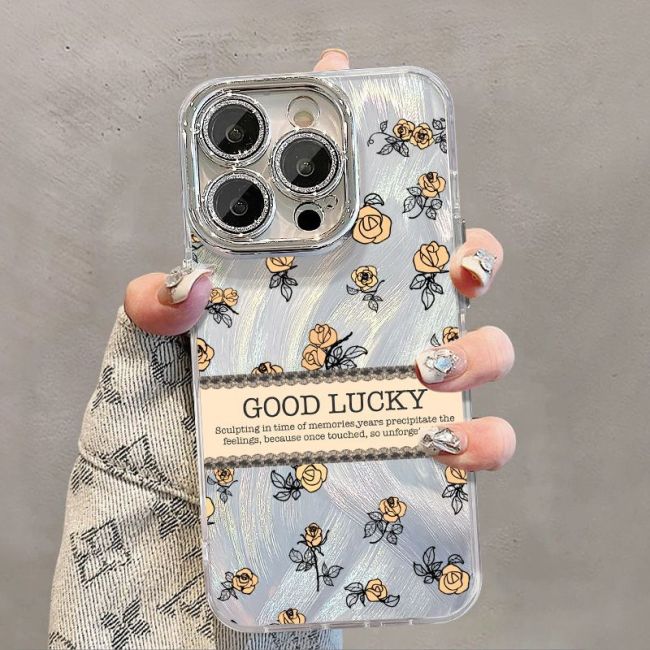 For iPhone 17 Air 17 Pro Max 16 15 14 13 12 11 XR XS Phone Case Yellow Roses