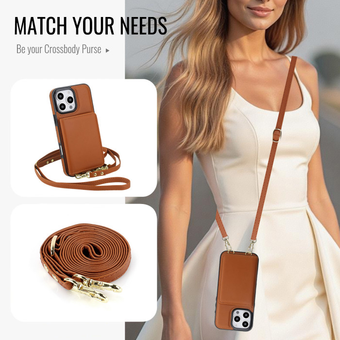 For iPhone 17 Air 17 Pro Max 16 15 14 13 12 11 XR XS Phone Cover Wallet Leather