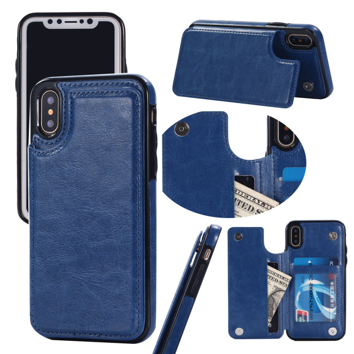 For iPhone 17 Air 17 Pro Max 16 15 14 13 12 11 7 8 XS Phone Cover Leather Wallet