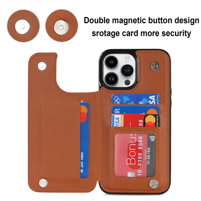 For iPhone 17 Air 17 Pro Max 16 15 14 13 12 11 XR 8 XS Phone Case Classic Wallet