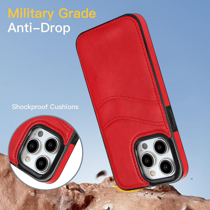 For iPhone 17 Air 17 Pro Max 16 15 14 13 12 11 XR 7 8 XS Phone Case Card Wallet