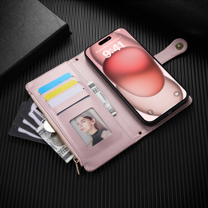 For iPhone 17 Air 17 Pro Max 16 15 14 13 12 11 XR 8 XS Phone Cover Luxury Wallet