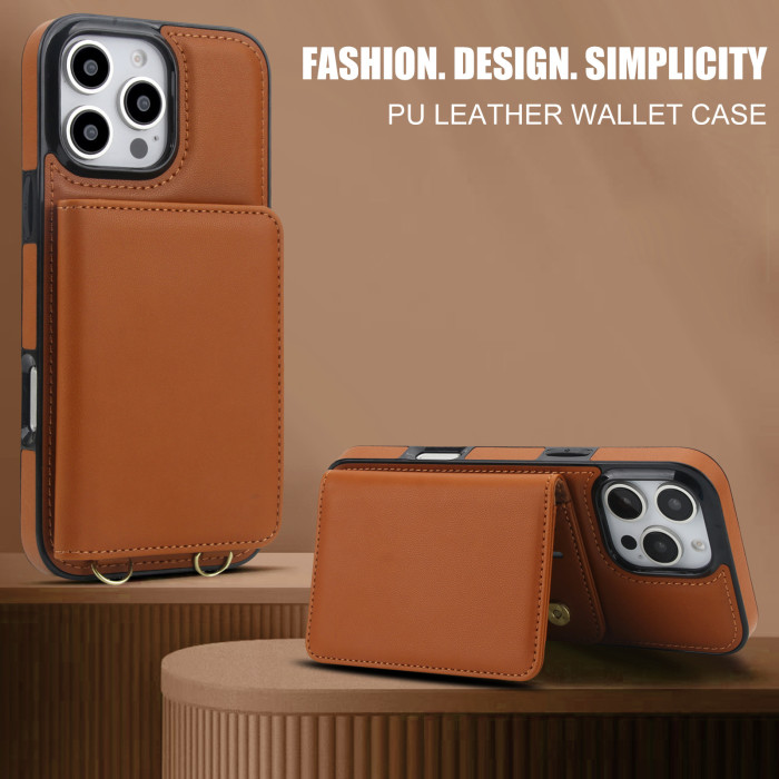 For iPhone 17 Air 17 Pro Max 16 15 14 13 12 11 XR XS Phone Cover Wallet Leather